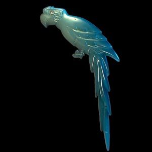 Large Vintage Carved Celluloid Art Deco Parrot Brooch/Pin Italy